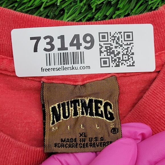 Vintage 90s Nutmeg Shirt XL 24x29 Chicago-Bulls - Picture 8 of 16